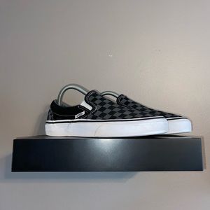 Vans Black and Grey Checkerboard Slip On Classic